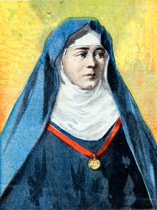 Julienne Duguesclin (1377-1404) bencés apáca, 1894. július 23-i „Le Petite Journal” illusztráció (metszet) alkotó: French School