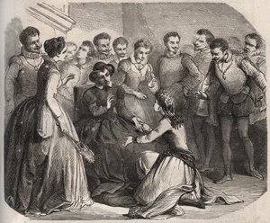 Julita Guagnini felkérte Medicis Katalin királynőt (Caterina de Medici) (1519-1589), hogy vigye szolgálatába. Louis de Bussy d