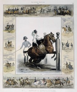 Ugrás Charles Aubry "Az ősi és modern lovaglás festői története" című könyvében. alkotó: French School