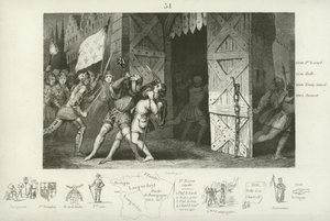 Jean Maillard megölte Etienne Marcelt, a párizsi kereskedők prépostját, Párizs, 1358. július alkotó: French School