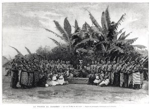 Toffa király (1874-1908) és udvara, Dahomey, 1892 alkotó: French School