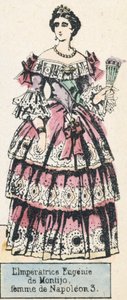 Eugenie de Montijo császárné, Napóleon 3 felesége (színes metszet) alkotó: French School