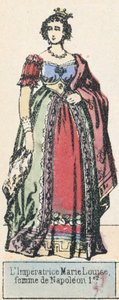 Marie Louise császárné, 1. Napóleon felesége (színes metszet) alkotó: French School