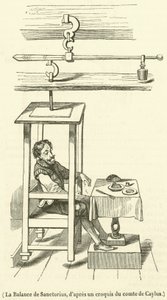 La Balance de Sanctorius (metszet) alkotó: French School