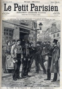La Bande de Montmartre: A rendőrség betörőket tartóztatott le Párizsban, a Le petit Parisienben” alkotó: French School