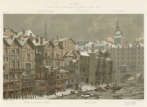 La Cite, a Pont Notre-Dame és a Pont au Change között, 1650 alkotó: French School