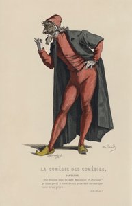 La Comedie Des Comedies, Pantalon (színes metszet) alkotó: French School