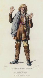 La Farce De Maistre Pathelin (színes metszet) alkotó: French School