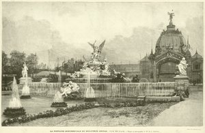 Coutan szobrász monumentális szökőkútja, elölnézet, M H-C Godefroy fényképe szerint (metszet) alkotó: French School