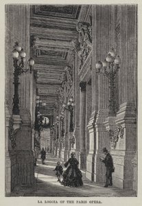 A párizsi opera La Loggia (metszet) alkotó: French School