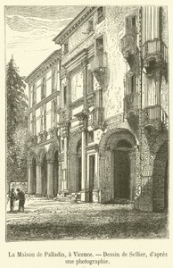 Palladio háza, Vicenza (metszet) alkotó: French School