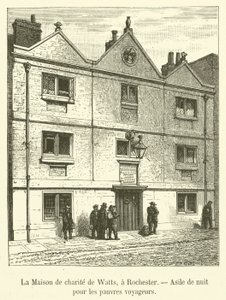 Watts Charity House, Rochester, Éjszakai menhely szegény utazóknak (metszet) alkotó: French School