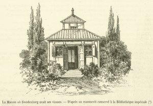 A ház, ahol Swedenborg látomásai voltak (metszet) alkotó: French School