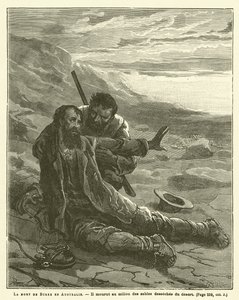 Burke halála Ausztráliában (metszet) alkotó: French School