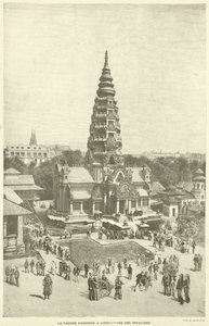 Az Angkor Pagoda az Esplanade des Invalidesnél (metszet) alkotó: French School
