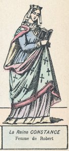Konstanz királynő, Robert felesége (színes metszet) alkotó: French School