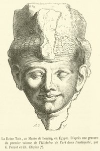 Taia királynő, a Boulaq Múzeumban, Egyiptomban (metszet) alkotó: French School