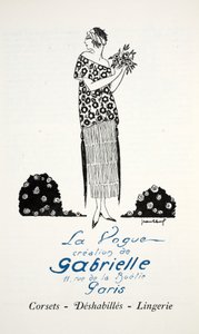Gabrielle La Vogue alkotása (stencilnyomat) alkotó: French School