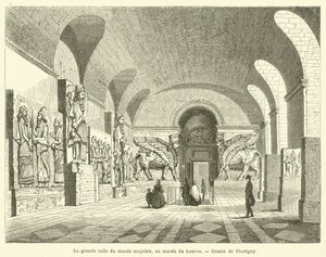 Az Asszír Múzeum nagyterme, a Louvre múzeumban alkotó: French School