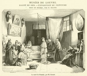 Poussin halála (metszet) alkotó: French School