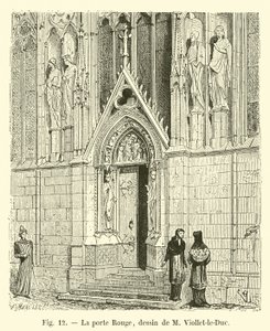 A vörös ajtó, M Viollet-le-Duc rajza alkotó: French School