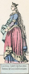 Judit bajor királynő, Louis le Debonnaire felesége (színes metszet) alkotó: French School