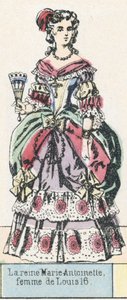 Marie-Antoinette királynő, Lajos 16 felesége (színes metszet) alkotó: French School