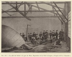 A ponyvaterem Le Mans állomáson, Langres városának javítása alkotó: French School