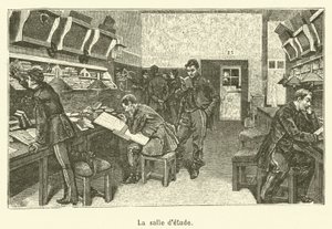 A gravírozóterem alkotó: French School
