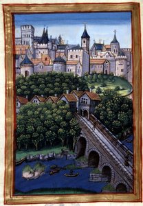 La ville de Lyon – Simphorian-Champier „” Roman de Palamus, Oroszlán meséje” című művében alkotó: French School