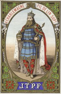 Címke a Charlemagne cérnához alkotó: French School