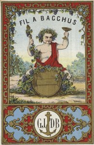 A Fil a Bacchus címke alkotó: French School