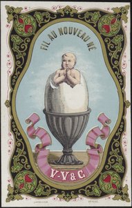 Címke újszülött cérnához alkotó: French School