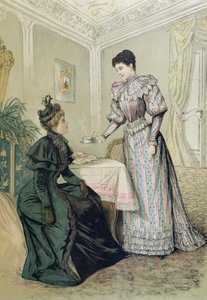 Teát ivó hölgyek. 1890 körül alkotó: French School