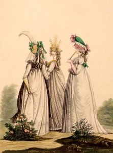 Női nappali viselet – Modes Anglaises, 1795 alkotó: French School