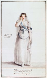 Lady Freemason jelt ad, 1805 (wcolour) alkotó: French School