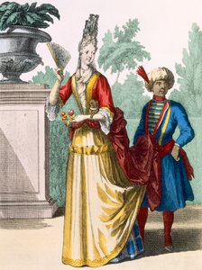 Hölgy nyári ruhában, 1690-1700 körül alkotó: French School