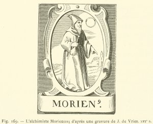Az alkimista Morienus (metszet) alkotó: French School
