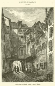 Az egykori karmeliták kolostor Rennes-ben (metszet) alkotó: French School