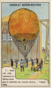 Időjárási léggömbök felbocsátása légáramlatok mérésére, Trappes, Franciaország alkotó: French School
