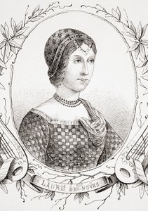 Laura de Noves, Az ókori és modern egyetemes történelemből, kiadva Strasbourgban 1860 körül (metszet) alkotó: French School