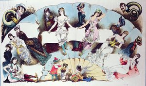 Elrendezési illusztrációk egy női fehérneműről szóló cikkhez, a La Vie Parisienne-ből, 1870 körül alkotó: French School