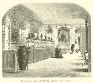 Éremszekrény a császári könyvtárban (metszet) alkotó: French School