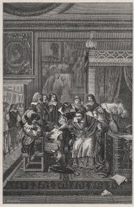 Charles Motte (1785-1836) haldokló bíboros de Richelieu litográfiája Louis Dumas „Les Hommes Celebres de la France” című művében, 1889 alkotó: French School