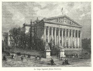 Törvényhozó testület, Palais Bourbon (metszet) alkotó: French School