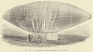 Deutschland, Dr. Woelfert irányítható léggömbje (metszet) alkotó: French School