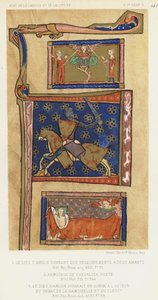 A szerelem istene, a Tanítások két szerelmesének Donnand, Chevalier Poete címere, A szerelem istene álomban jelenik meg a Lány és a klerikus vitája szerzőjének (színes litho) alkotó: French School