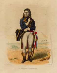 Le General Bonaparte (színes metszet) alkotó: French School