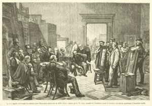 Az angol zsűri az 1878-as párizsi egyetemes kiállítás festményeit választja (metszet) alkotó: French School
