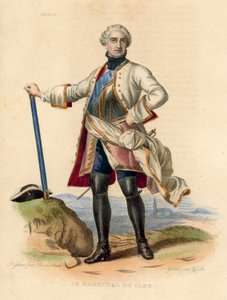 Le Marechal de Saxe (színes metszet) alkotó: French School